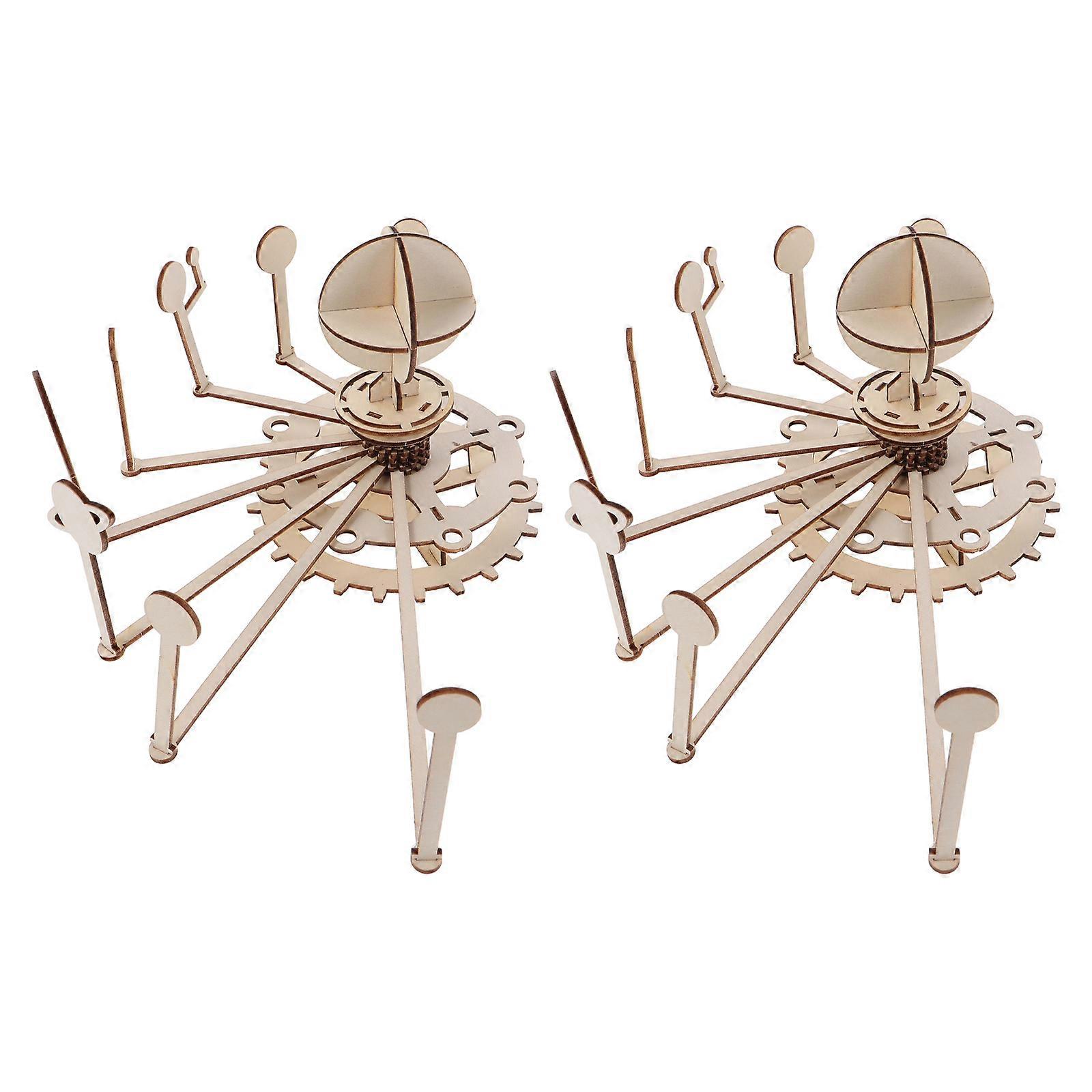 Solar System Puzzle Kit DIY Wooden Planets Model for Kids Educational Science 2Sets