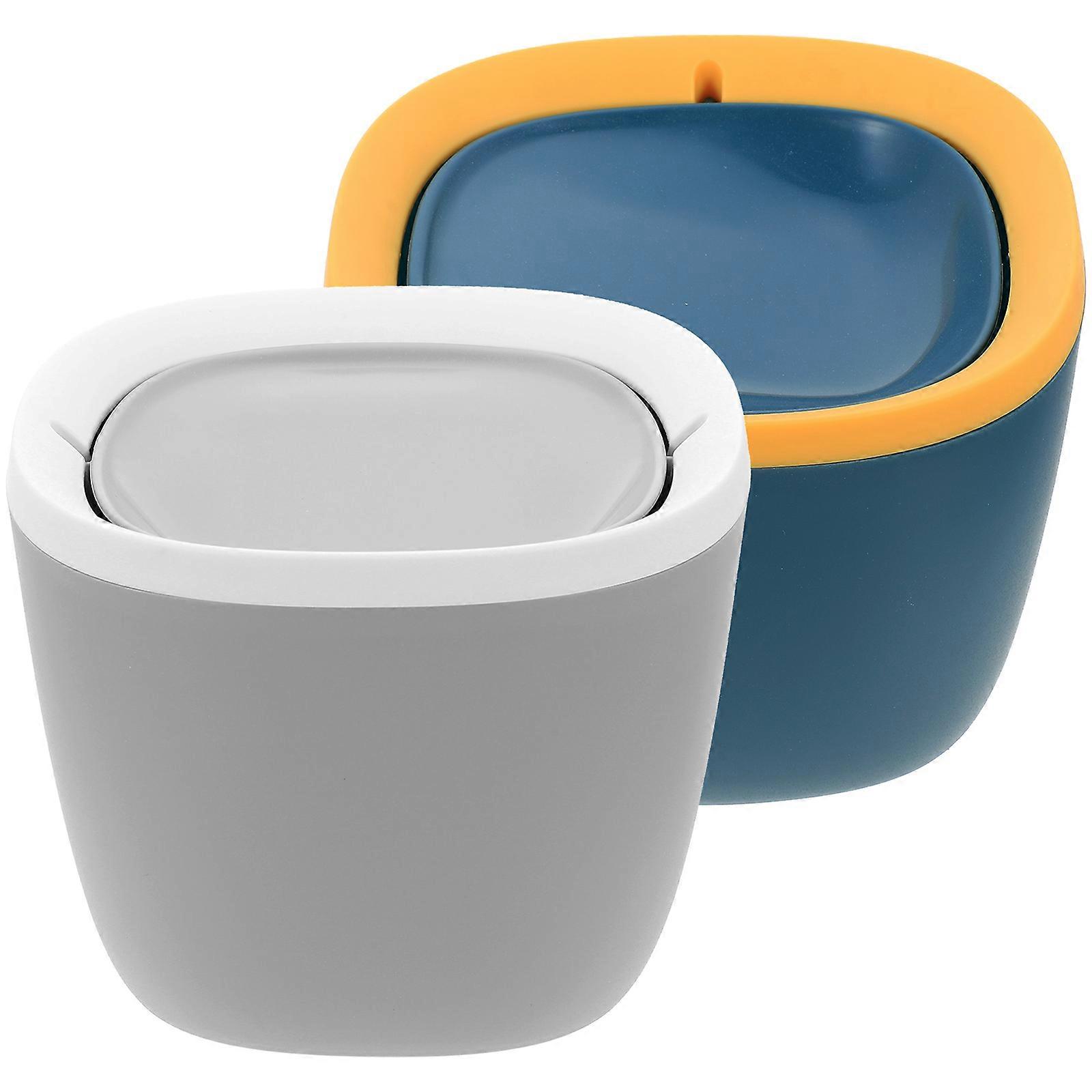 Desk Trash Can Compact Trash Bin for Decoration 8Pcs Mini Desktop