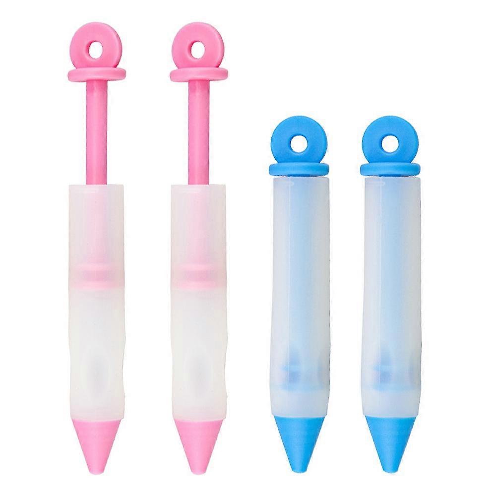 Assorted Color Baking Pen Cake Icing Pen Kitchen Gadgets Home Baking Round Tip 4Pcs