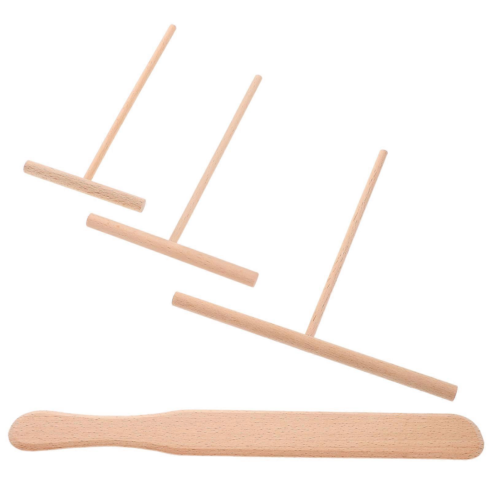 Wooden Batter Spreader for Crepe Making 8Pcs Crepe Kitchen Tool Set