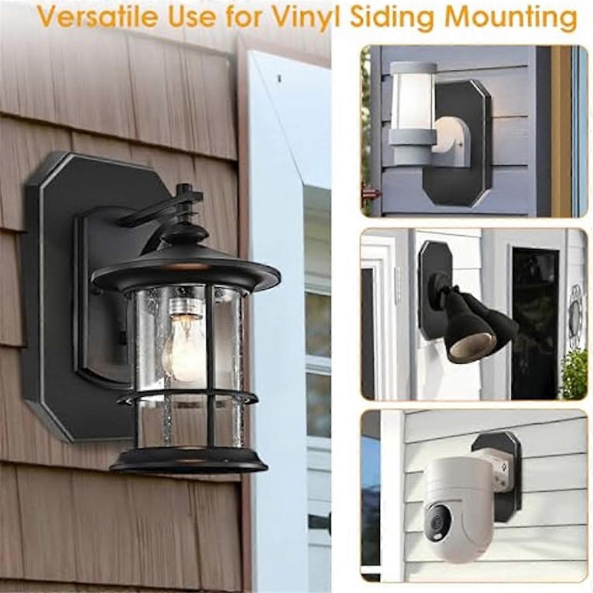 3Pack 8141DBL Blocs de montage de revêtement,Kit de montage de revêtement pour lumières et caméras extérieures,Convient à 1/2 pouce D