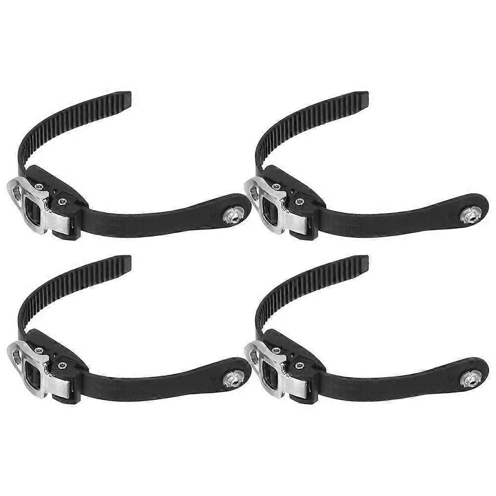 Roller Skate Buckle Strap for Fixing Shoes with 12Pcs Black Skate Clasp Straps
