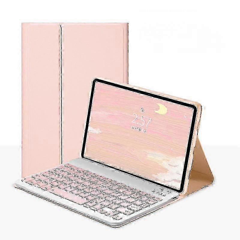 Étui clavier en cuir synthétique pour iPad 10,9 pouces avec support et clavier magnétique détachable (26s)