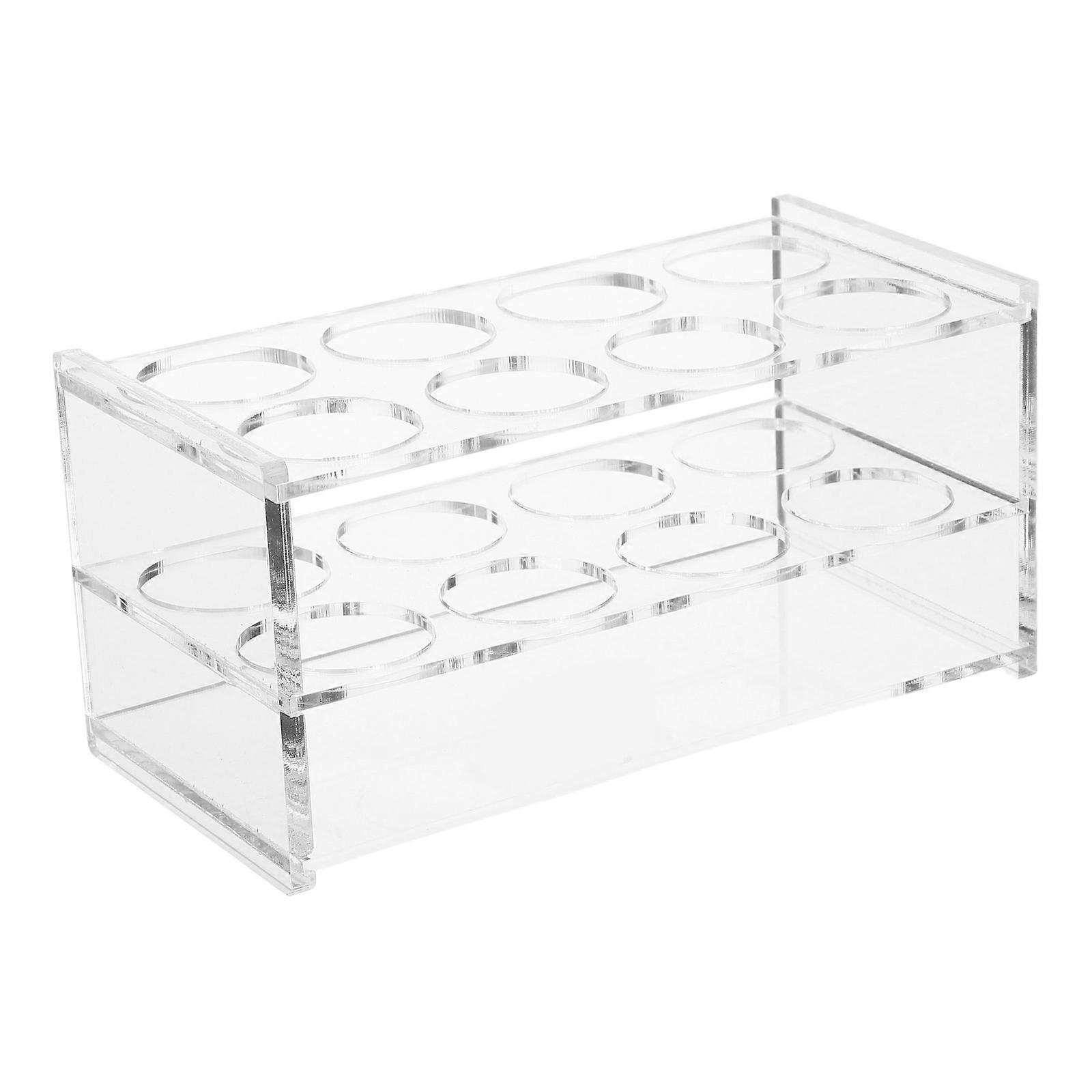Laboratory Test Tube Rack Acrylic Stand for Organizing 8 Tubes 2Pcs