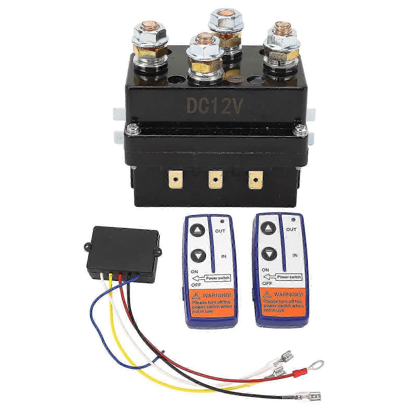 25-26 12V 500A Winch Relay Kit Remote Control Winch Relay Contactor Switch for ATV Snowmobile Mowers