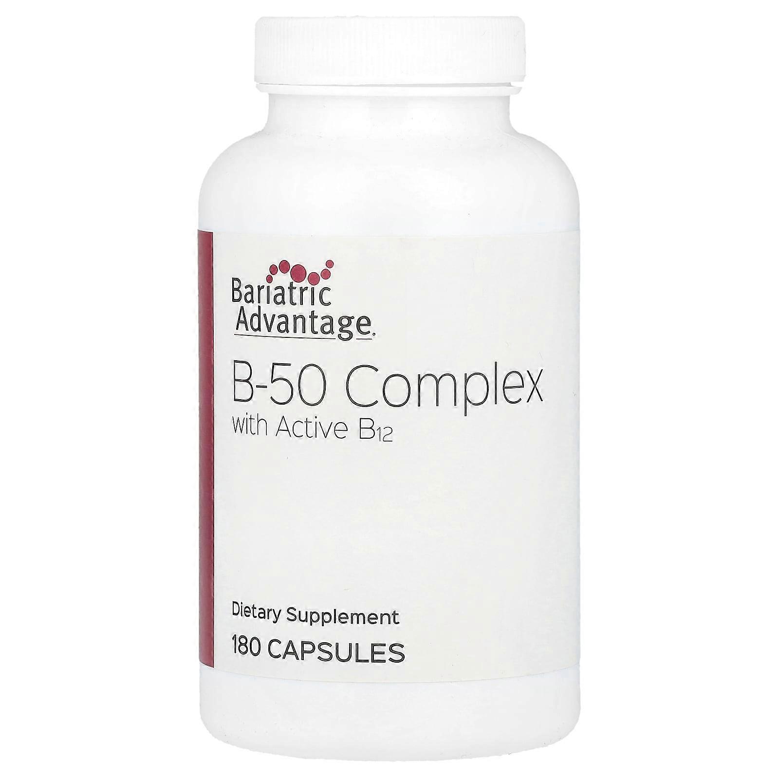 B-50 Complex with Active B12, 180 Capsules
