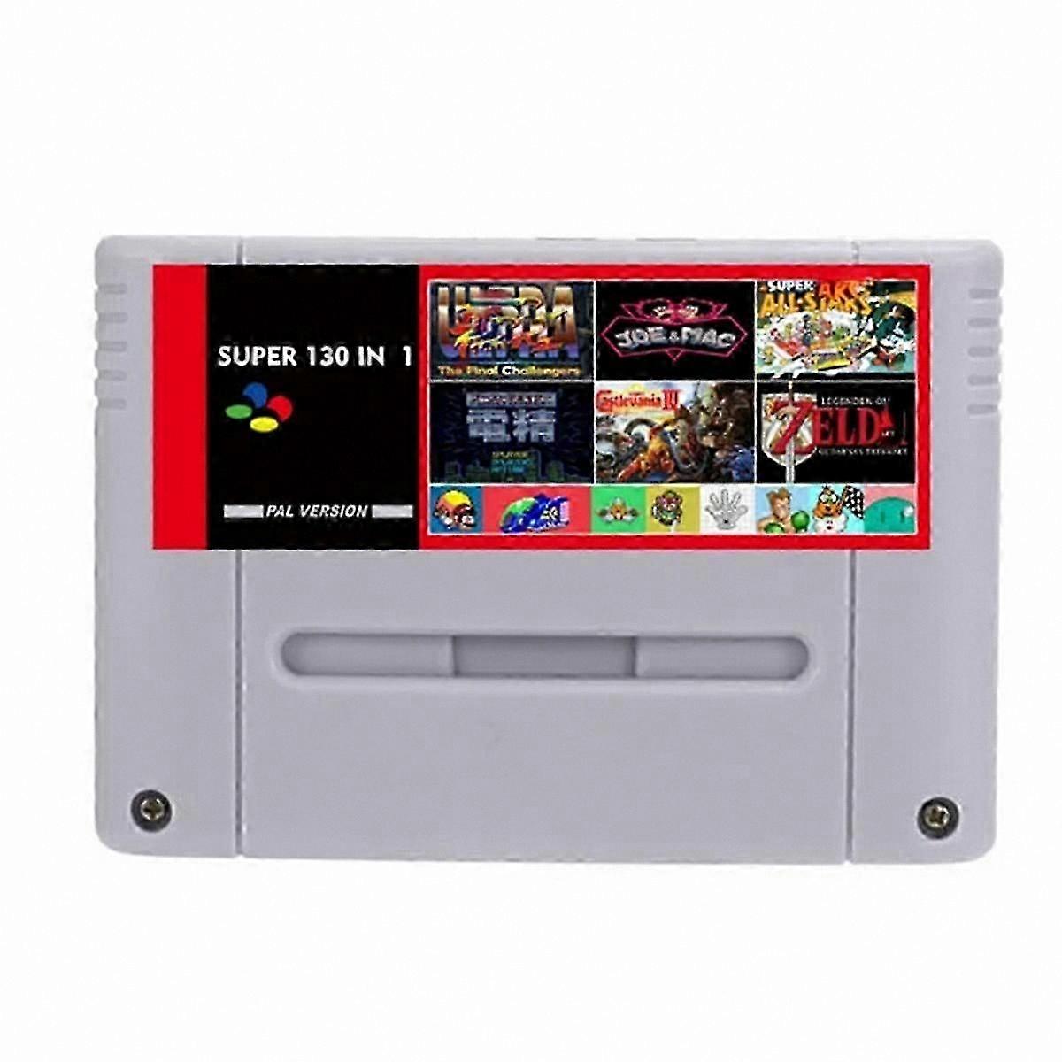130-in-1 Game Card for 16-Bit SFC Console System-Compatible Video Game Accessory