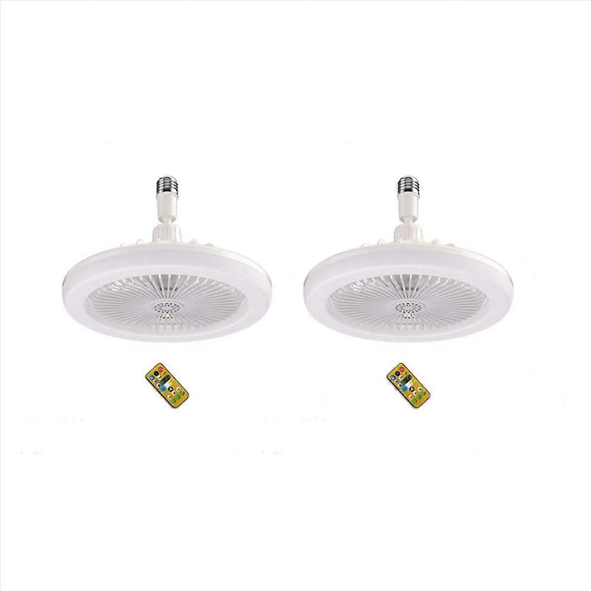 Ceiling Fan with Remote Control and Light 30W LED Lamp Fan White