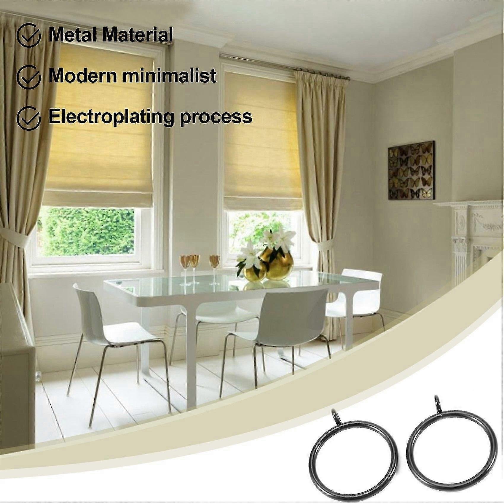 40パック1.5インチ(38mm)内径金属カーテンリングカーテンリングカーテンリングカーテンリング-