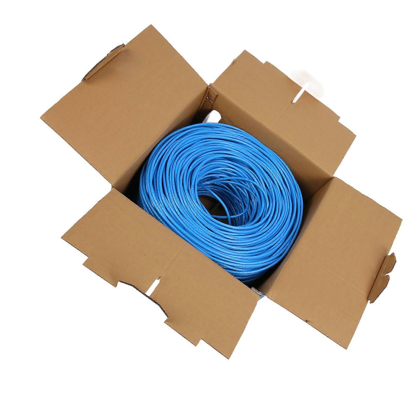 1000ft Cat6e Network Cable CMR Flame Retardant Oxygen Free Copper Gigabit Network Cable for Security Monitoring 