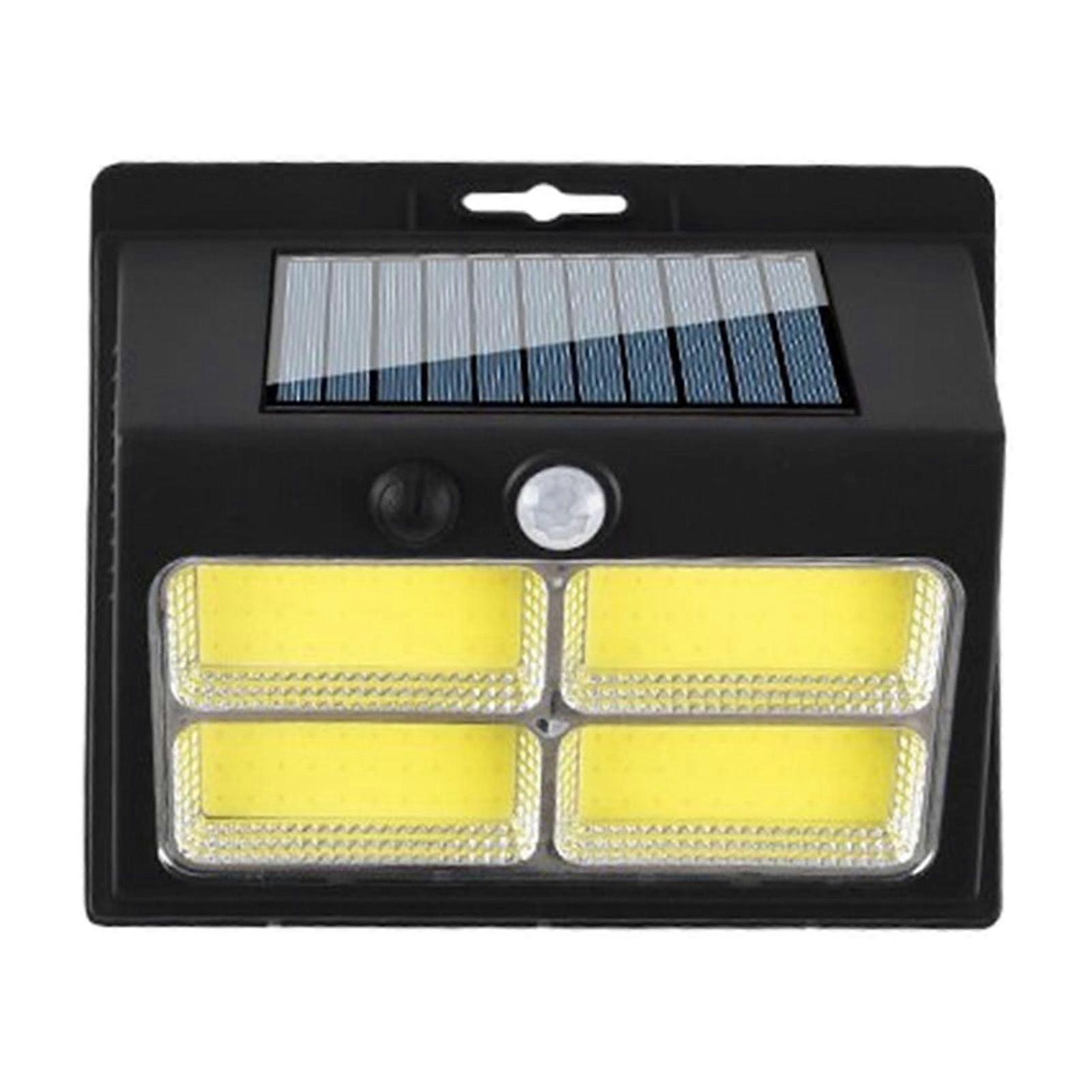 Solar Outdoor Lights, IP65 Waterproof with Motion Sensor, Built-in COB, 3 Modes, 6-8H Runtime, Compatible with Yard Wall