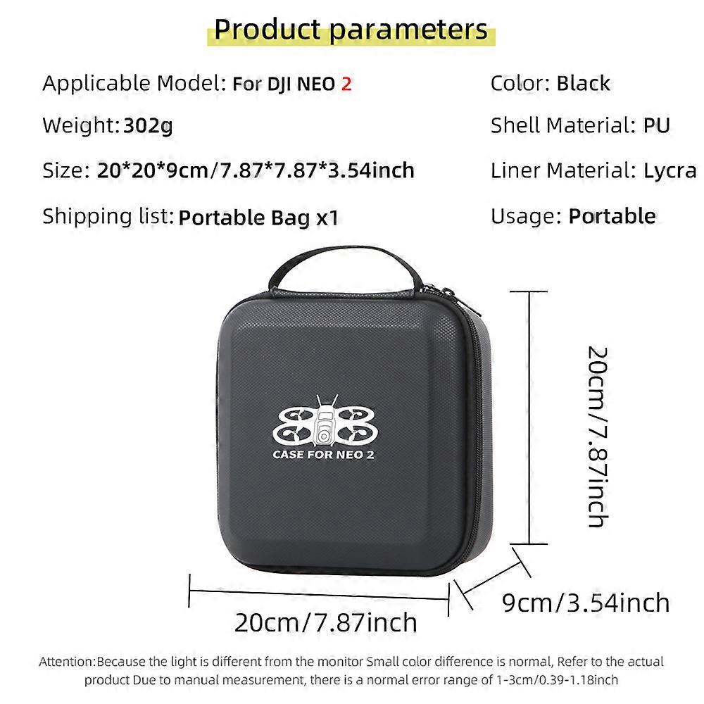 For DJI NEO 2 Body Storage Case PU Portable Handheld Protective Bag