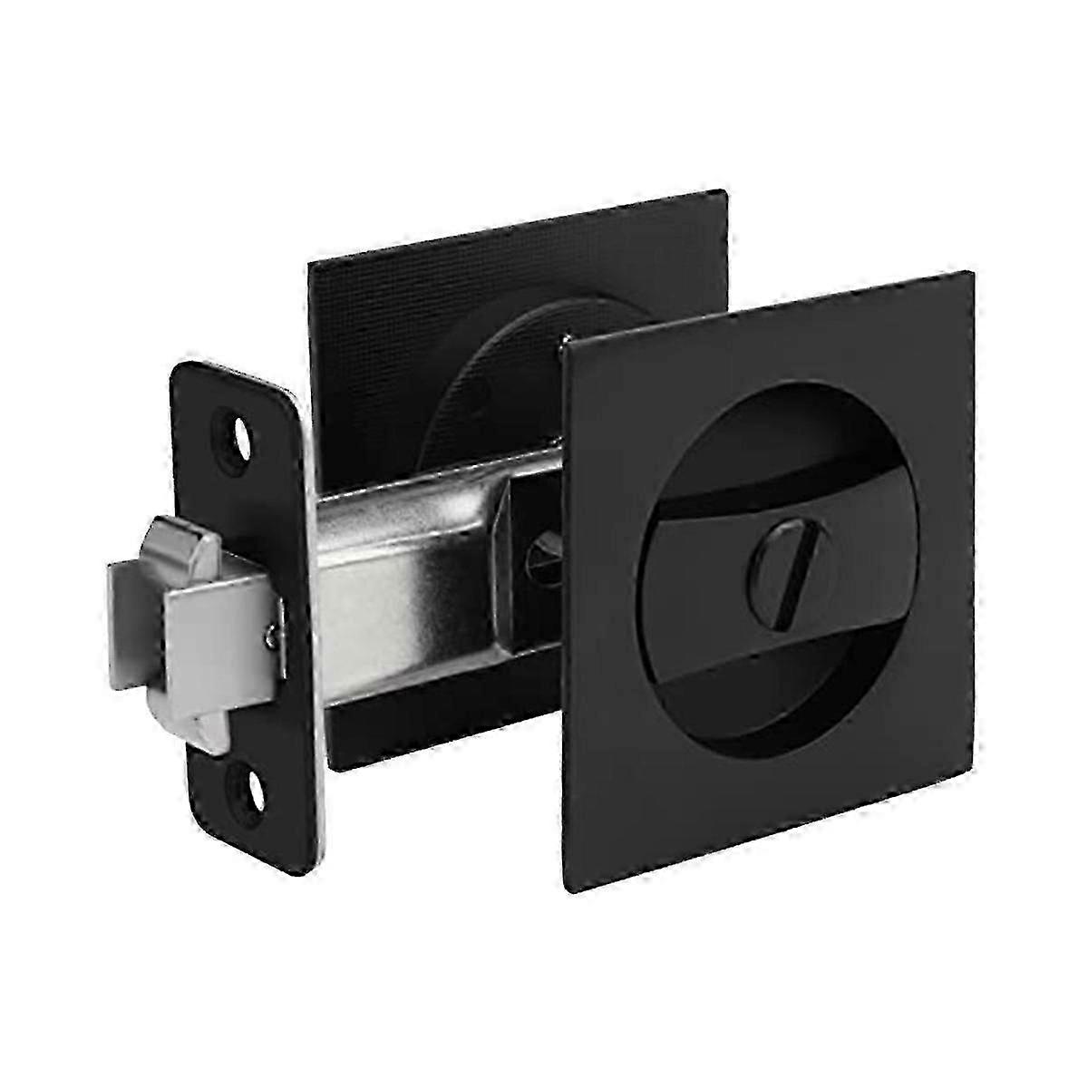 Pocket Door Lock Matte inkiness Privacy Square Hardware for Sliding