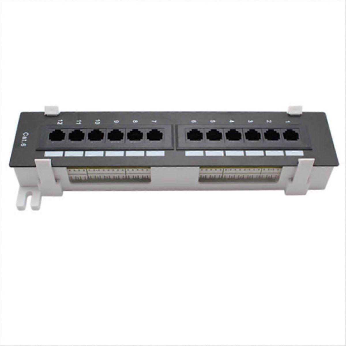 Κιτ εργαλείων δικτύου, 12 θυρών CAT6 Patch Panel RJ45, επιτοίχιο rack δικτύωσης με βάση στήριξης τοίχου