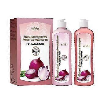 Cujmh 248ml*2 Onion, Biotin And Rosemary Shampoo Conditioner Set, Silicone-free Anti-hair Loss And Thinning Care