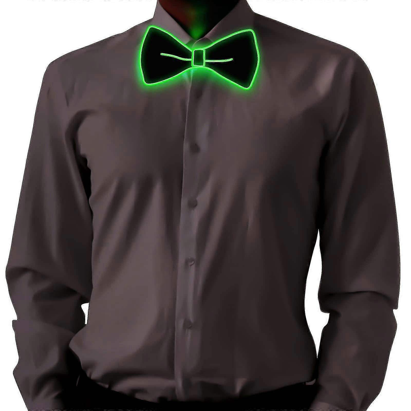 Light Up Neckties, Man Led Luminous Tie With Power Cord, 3 Flash Modes Led Glow Tie, Adjustable Illuminated Tie A