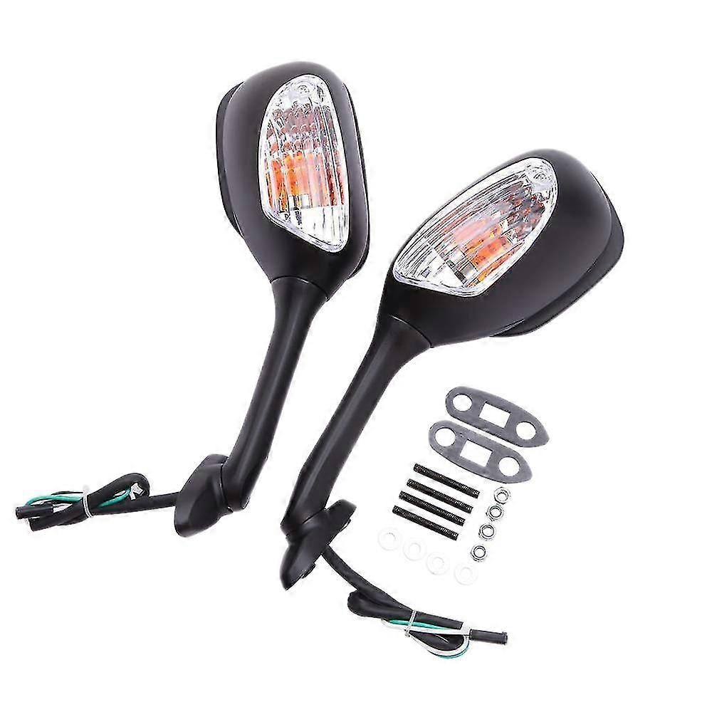 Motorcycle Rearview Mirror Led Turn Signal Rearview Mirror For Gsxr 600 750 2006 -2010 1000 2005-20