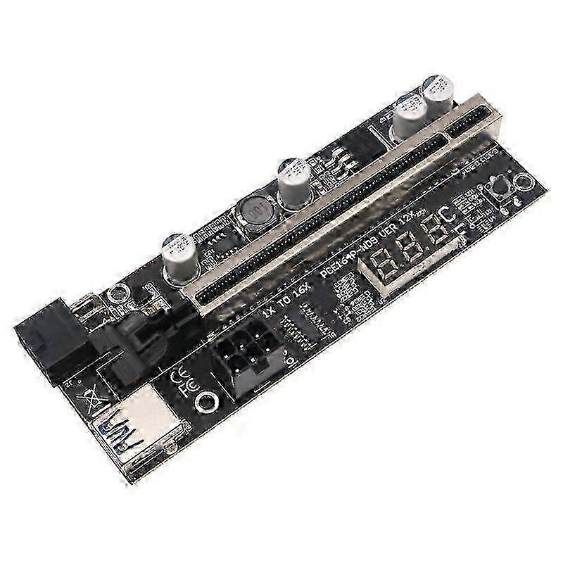 GPU Mining Temperature Riser Adapter Extension with 6PIN USB 3.0 Cable - Video Card Accessory for Enhanced Mining Performance