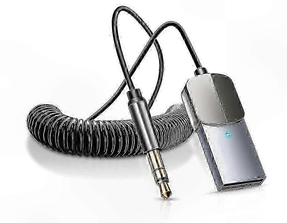 Wireless Bluetooth 5.0 AUX Adapter for Car, USB to 3.5mm Hands-Free Calling Receiver, Auto On Feature, Plug & Play Compatibility SZRH