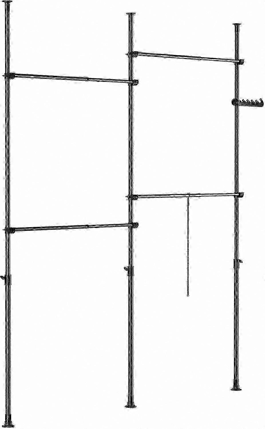 Perchero ajustable e independiente, resistente para dormitorio, con diseño telescópico.