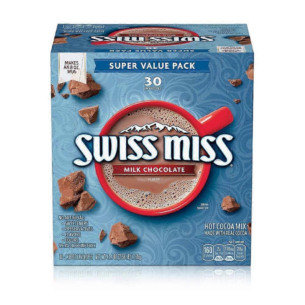سويس ميس كلاسيك شوكولاتة بالحليب وعلبة مغلفات بمزيج الكاكاو الساخن ، 30 كيس ، 1 EA