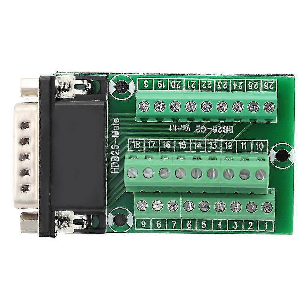 DB26 DB26-G2-01 Male Adapter to PCB Terminal Signals Module Breakout Board Connector