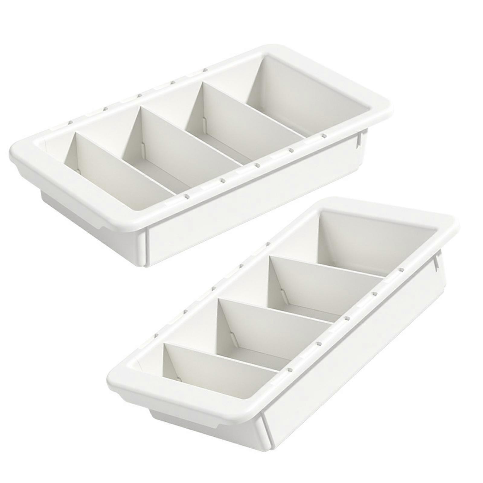 Expandable Drawer Storage Organizers Compartments Sturdy Waterproof ABS Plastic Tray For Utensils Accessories Multicolor