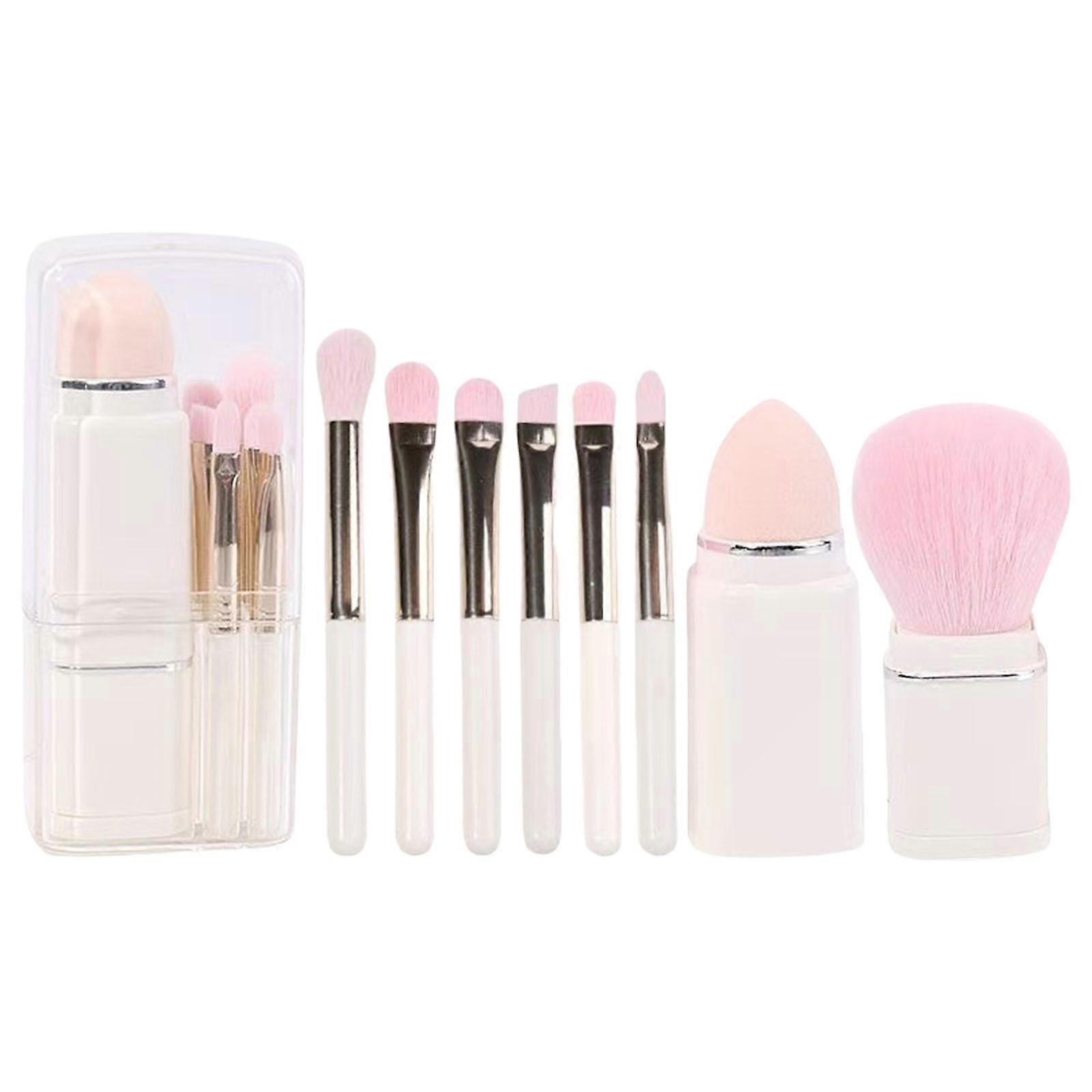 8 in 1 Eye Makeup Brush Collection Essential Travel Beauty Tools for Effortless Application While Traveling or Home Use Multicolor