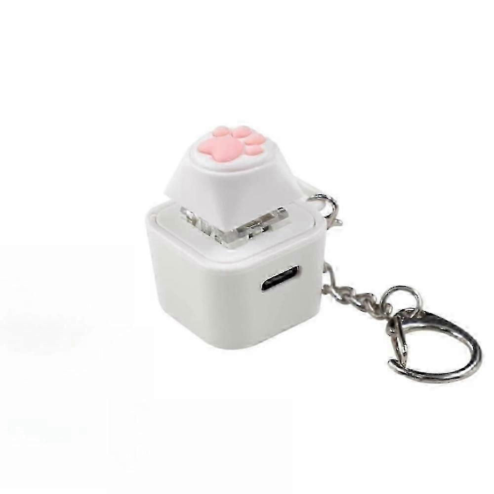 Croaking Frog Keychain,Rechargeable Stress-Relieving Clicky Keyboard