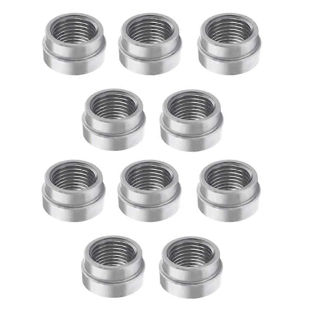 10 Pcs M18x1.5 O2 Oxygen Sensor Weld on Bung Plug Stepped Nut Cap Kit for Lambda Sensor Oxygen Sensor