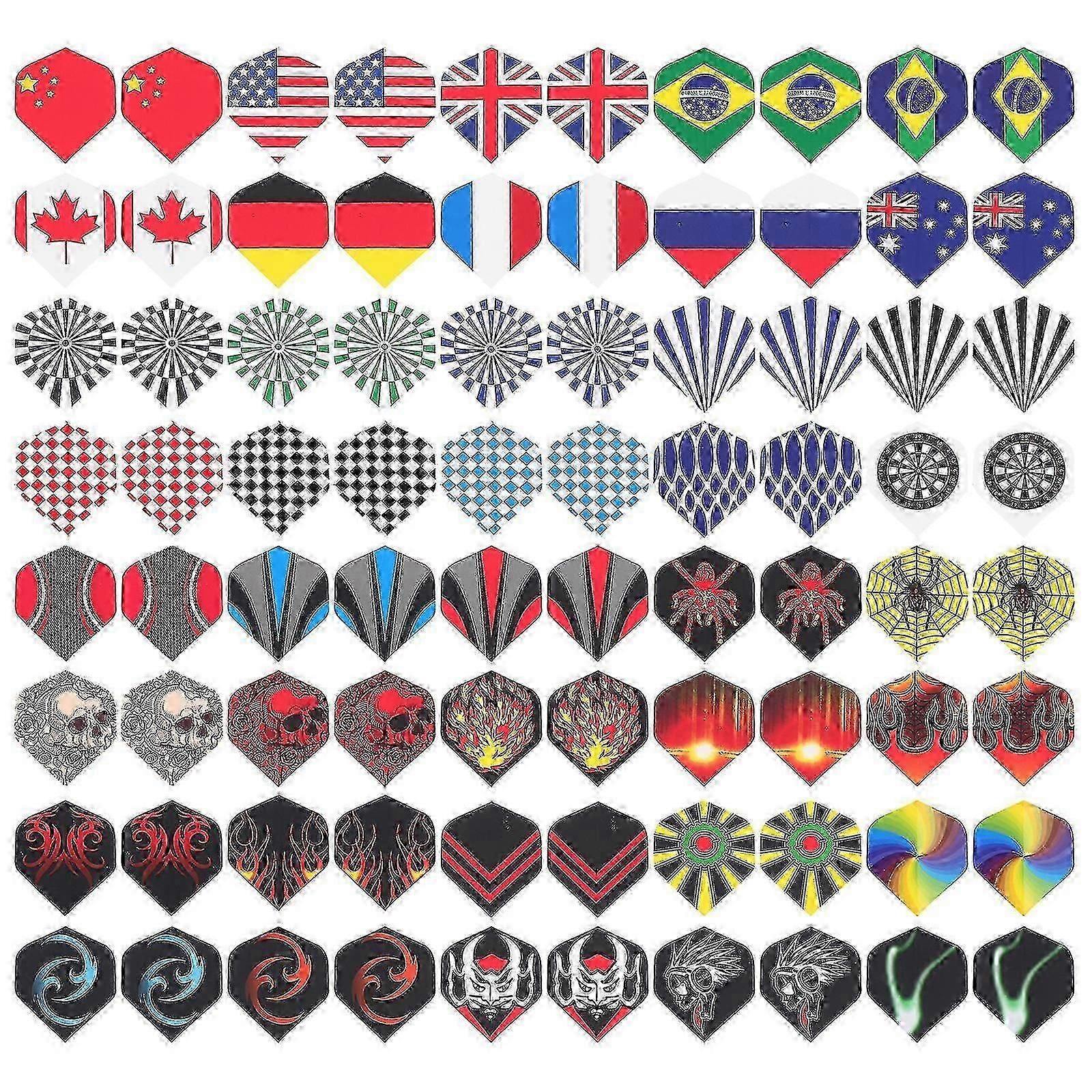 80 件甲板配件飞镖飞行器茎飞镖尾部替换塑料飞镖飞行专业飞镖飞行-FCY