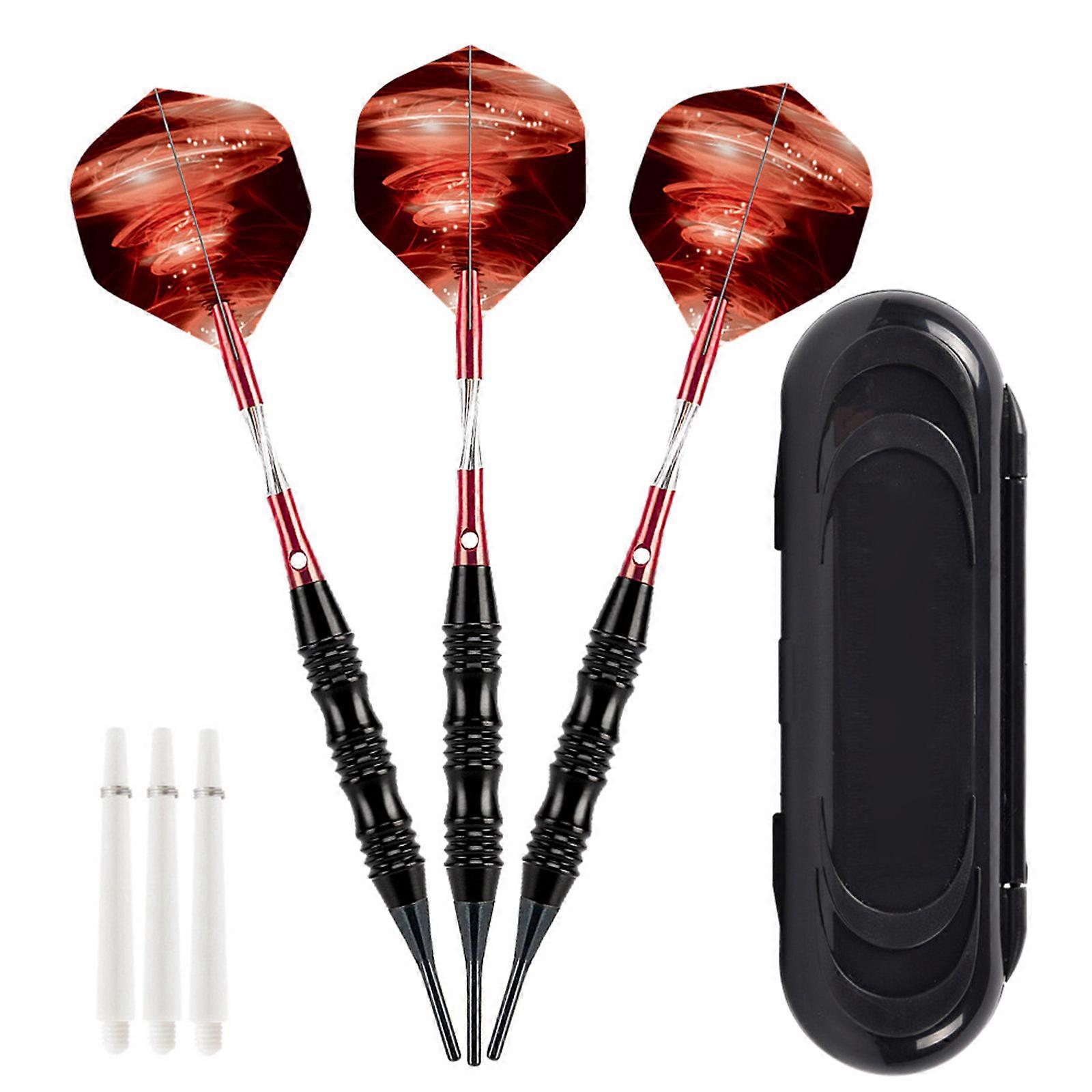 Soft Tip Dart Collection 3 Dart with Nylon Shafts Included Safe Soft Dart Pack Safe & Precise Versatile for All Ages  Storm red