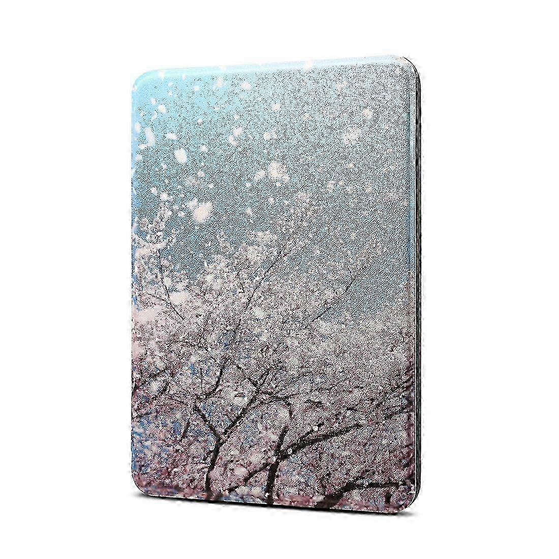 Japanese Cherry Pattern Horizontal Flip PU + TPU Leather Protective Case for Amazon Kindle Paperwhite 4 (2018), with Sleep & Wake-up Function