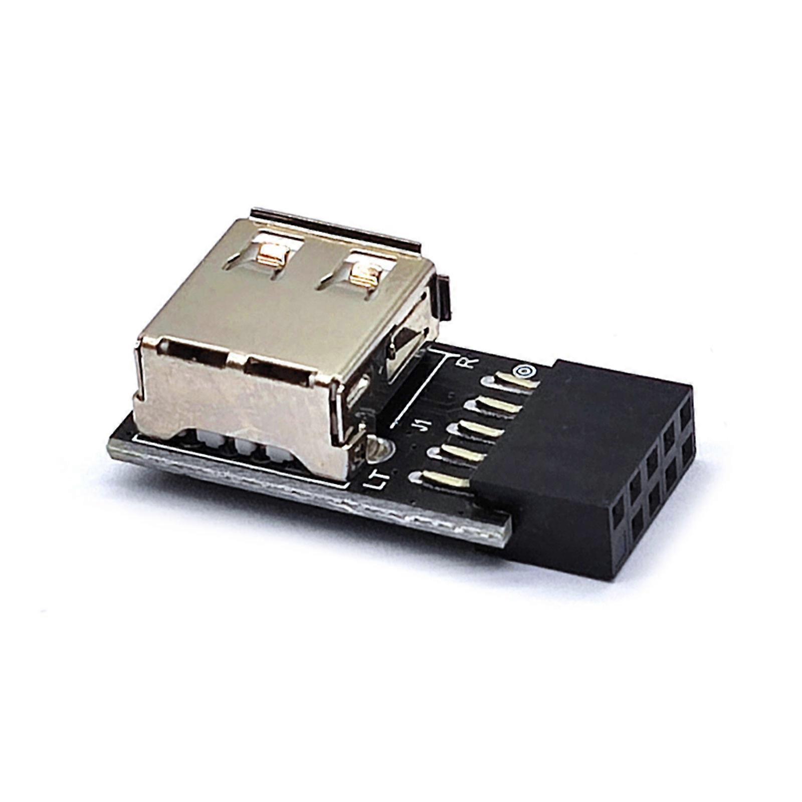 USB 2.0 Adapter Converter 9 Pin to Single A Female for Motherboard Internal Connection Multicolor