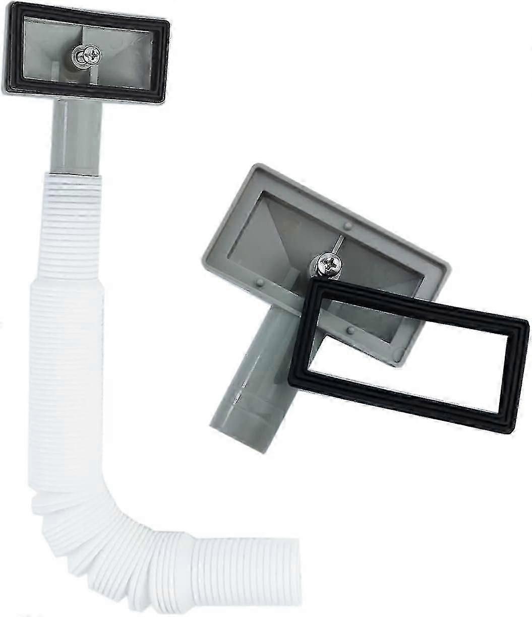 Square Interface Overflow Tube 63.5x40mm Expandable Design 250mm Length 26mm Diameter 2pc