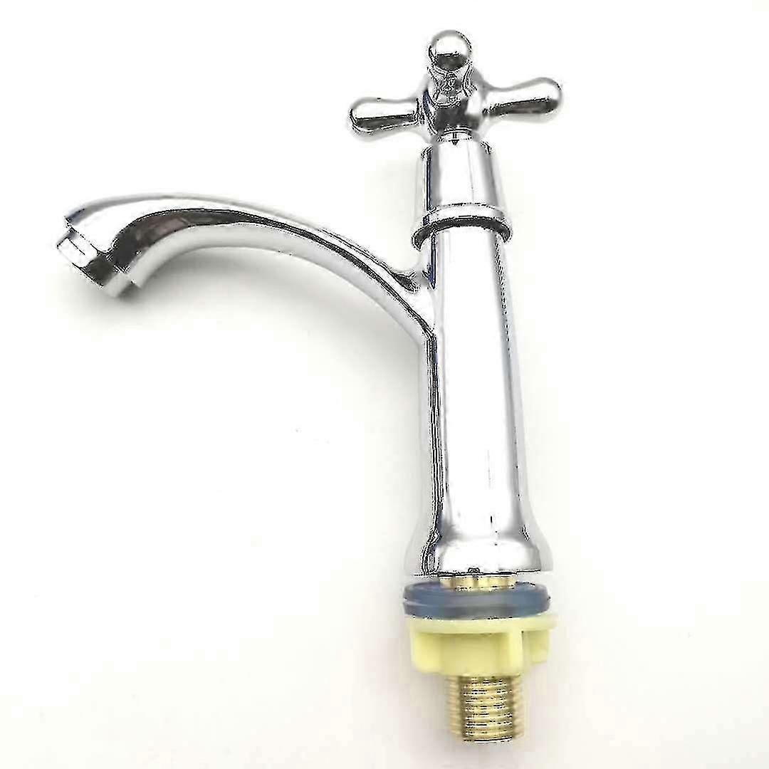 Basin water faucet for cold water only, stylish chrome design