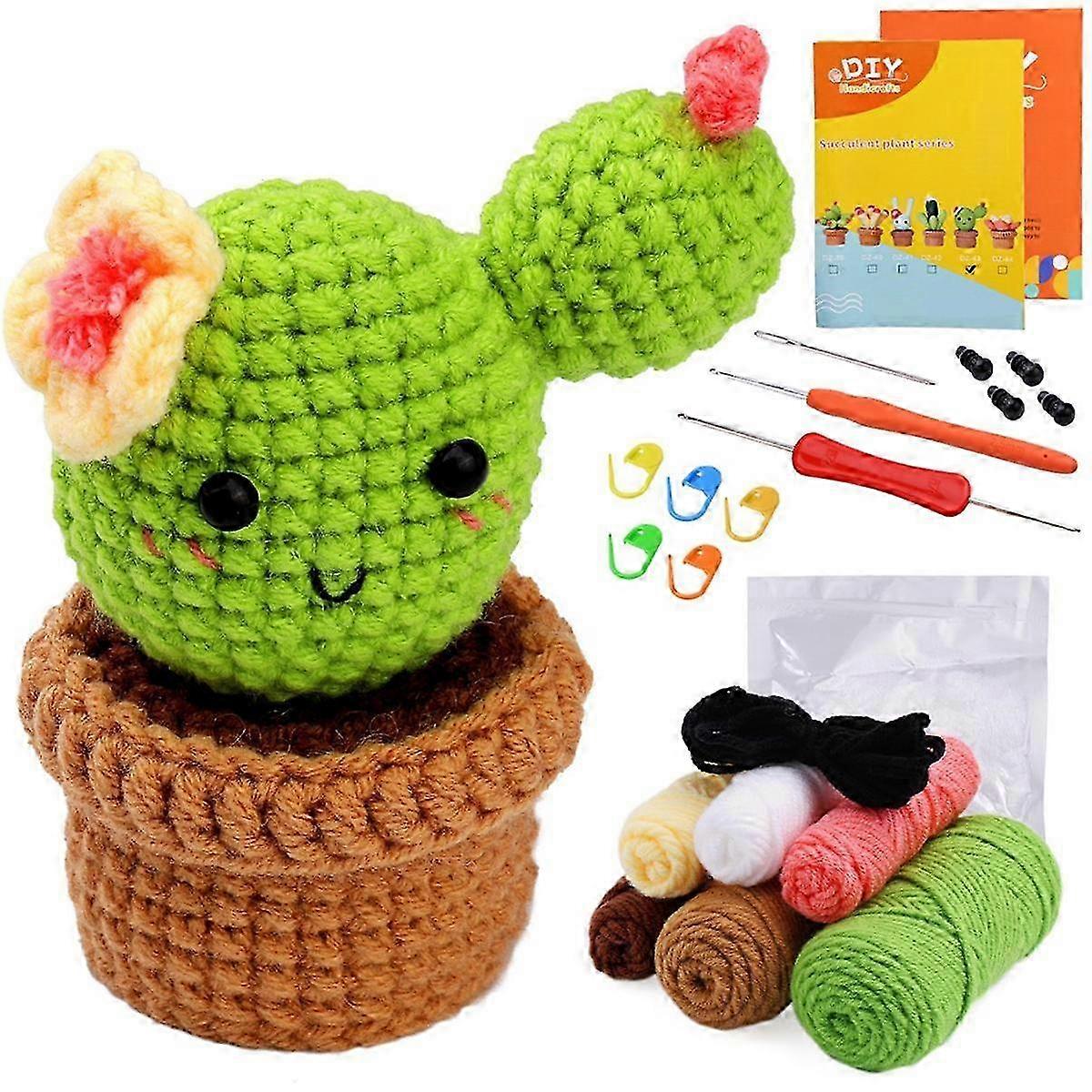 Crochet Kit for Beginner, Complete Crochet Kit for Beginners Adults, with Video Tutorials, Detailed Instructions, Yarn-B