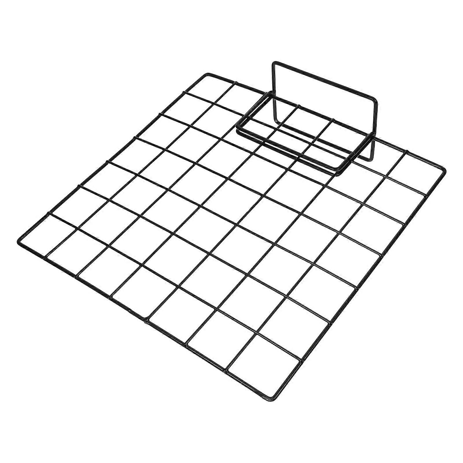 Grid Panel Photo Display Stand Desktop Metal Rack for Jewelry Display