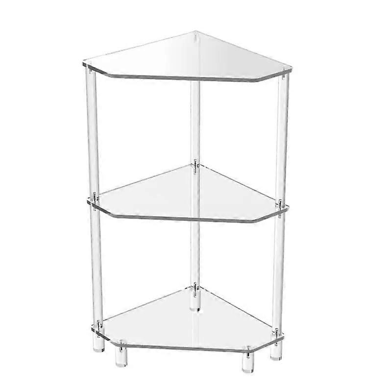 Acrylic Corner Shelf Table 3Tier SpaceSaving Rack for Bathroom Storage and Home Display