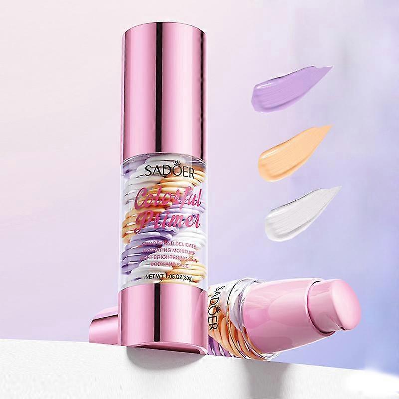 3 In 1 Face Primer, Transparent makeup base, hydrating and smoothing, evens skin tone, blurring effect, sheer natural finish