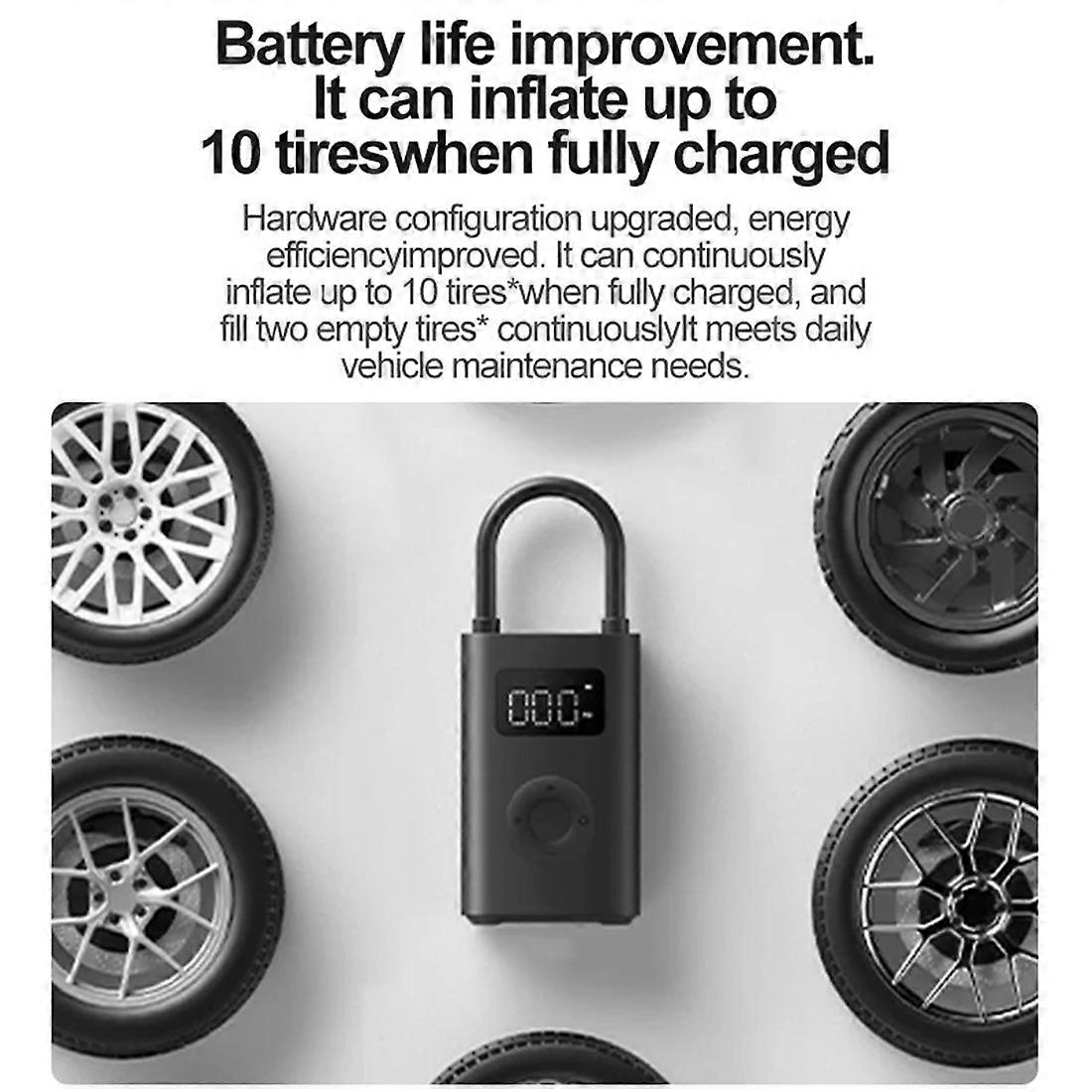 2D 25%Speed Boost Mini Portable Electric Air Compressor Treasure 150PSI Type-C LED Multitool Inflator