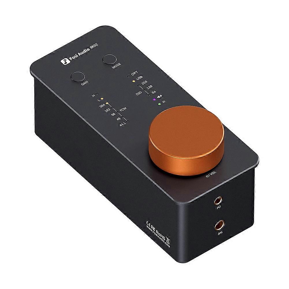 Fosi Audio SK02 Audio Amplifier USB Decoder Support DSD 256 PCM DAC Headphone Amp for 3.5MM & 4.4MM Balanced Headphone