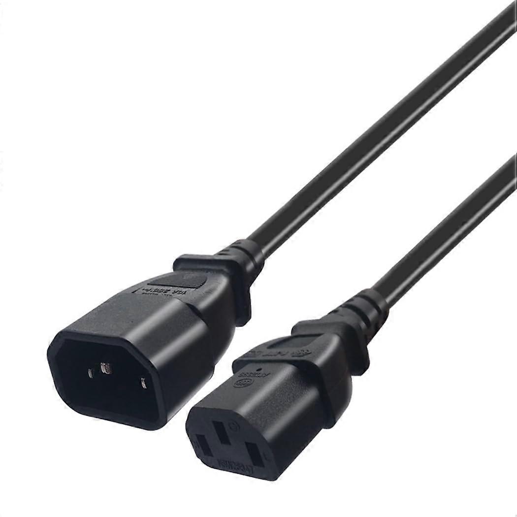 0.3m IEC C14 to C13 Power Cord 0.75mm² SpaceSaving Cable for PC Monitors and Server Racks