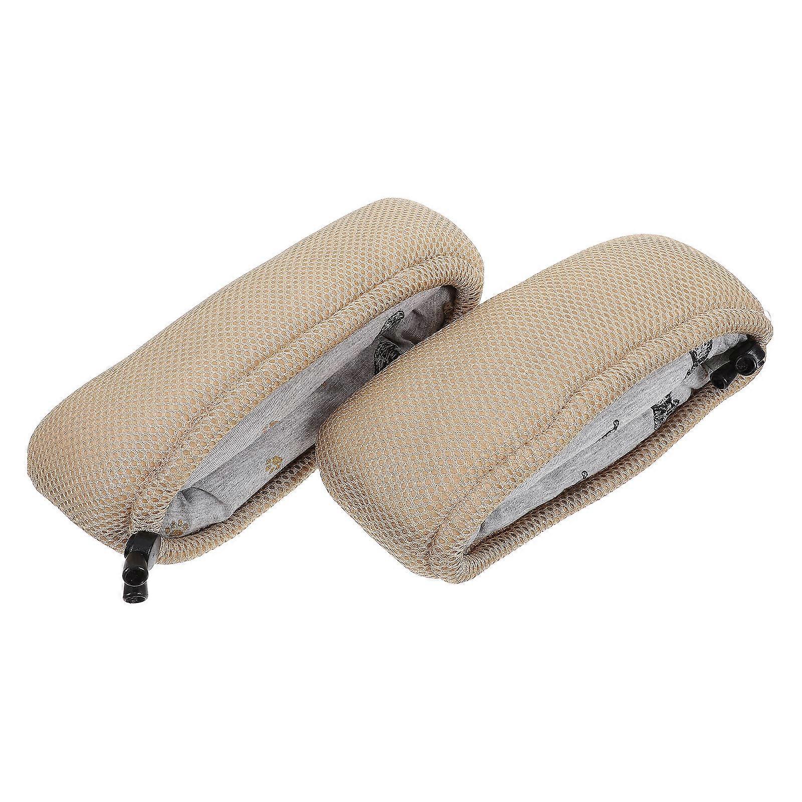 Underarm Crutch Padding Covers for Comfortable Use 2Pcs Soft Beige Material