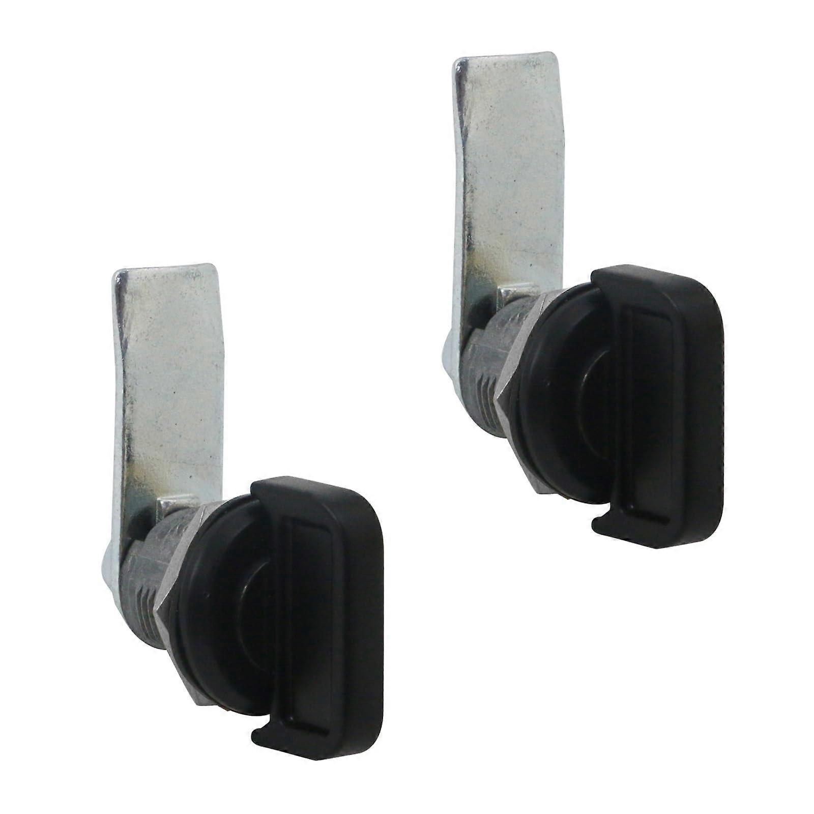2PCS Black Thumb Operated Offset Cam Lock 1/2 Inch Cylinder Zinc Alloy T Handle RV Compartment Storage