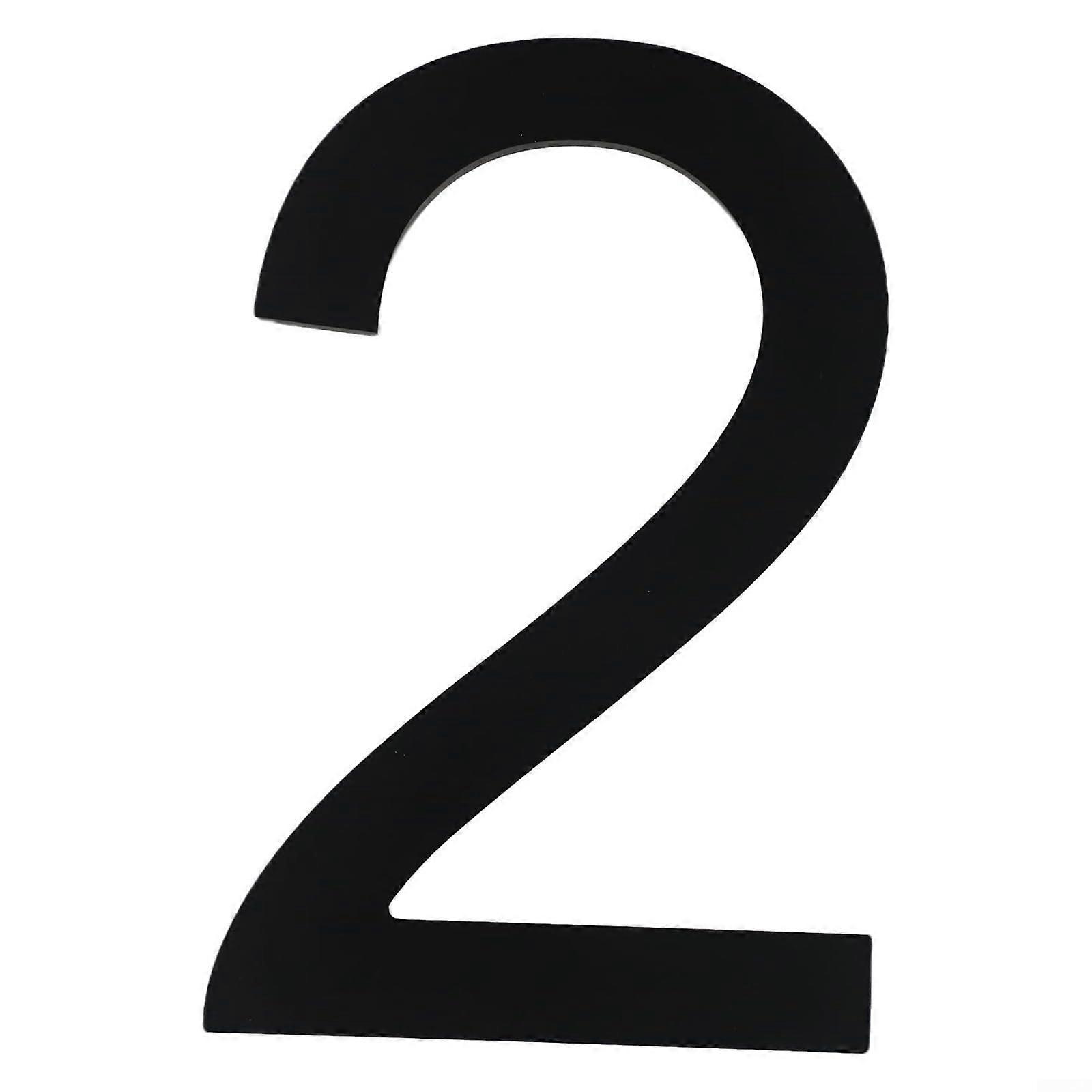 8 Inch Modern Black Floating House Numbers, WeatherResistant Address Numbers for Home or Gate