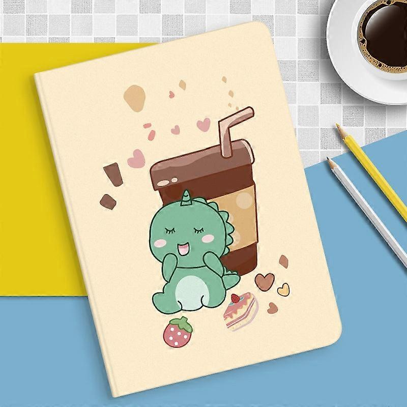 Capa elegante para iPad 2022 de 10 polegadas com desenho de dinossauro gourmet em silicone.