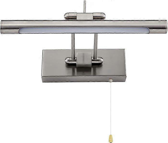 LED Bathroom Wall Light with Pull Chain Switch, Adjustable Mirror, IP44, 4000K, 35cm/6W, White