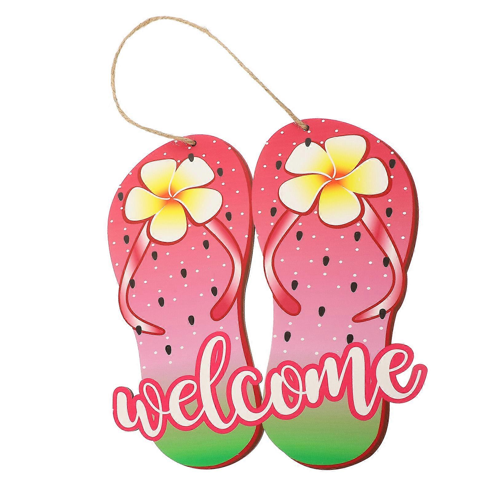 Wood Door Sign Decor Custom Hanging Sign Beach Theme Multi Rectangular Hanging Decoration 1Pcs