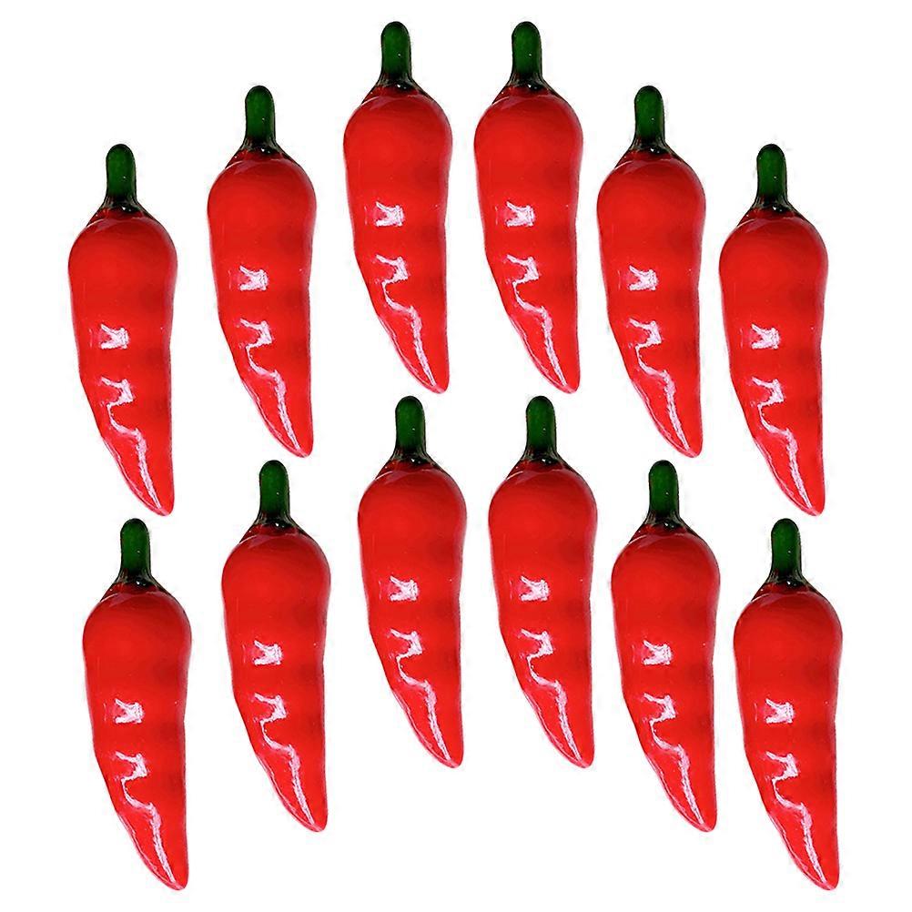Simulation Peppers Artificial Vegetable for Decor 32Pcs Red Mini Peppers
